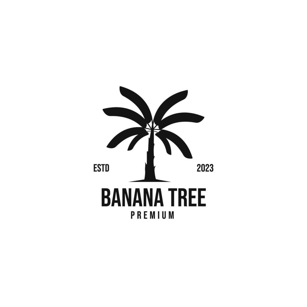 Flat banana tree logo design vector concept illustration idea