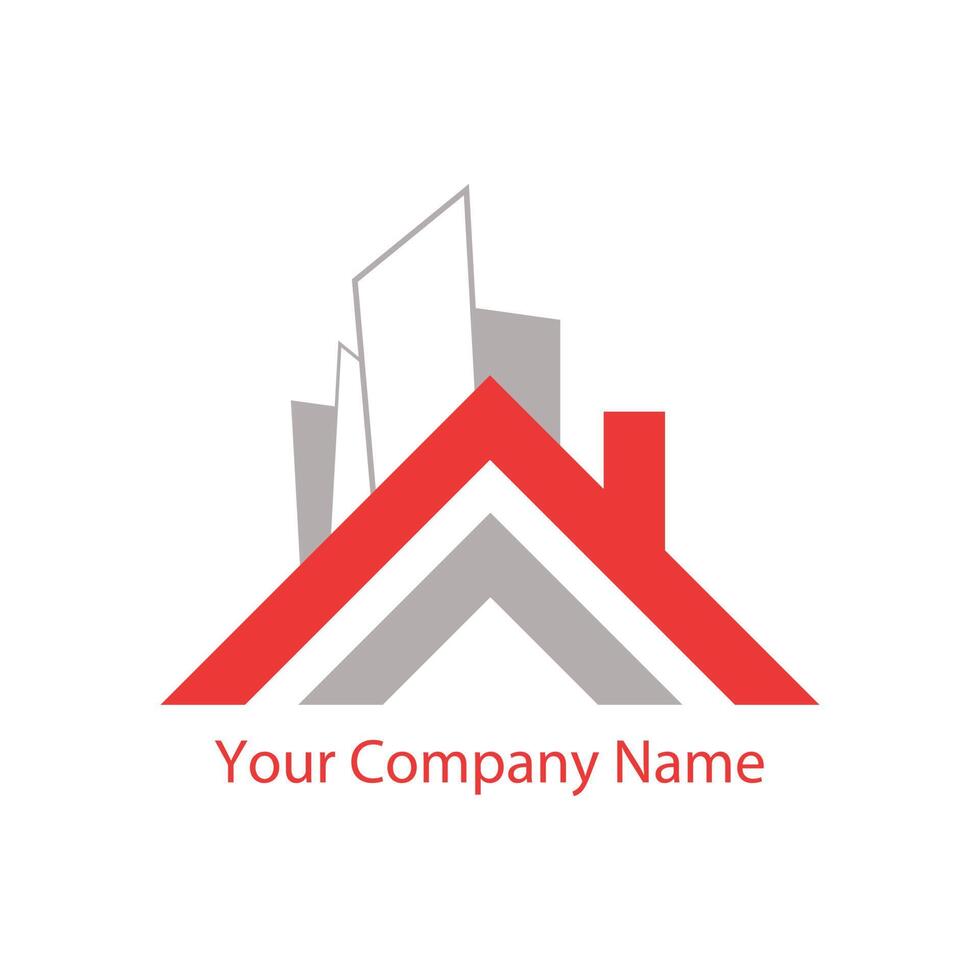 Real estate logo design. Property and Construction logo design. Vector illustration.