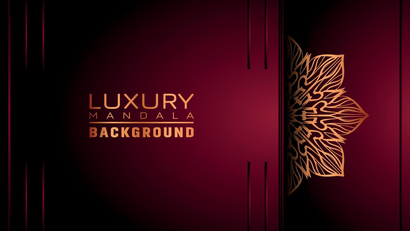 Luxury ornamental mandala background, arabesque style vector