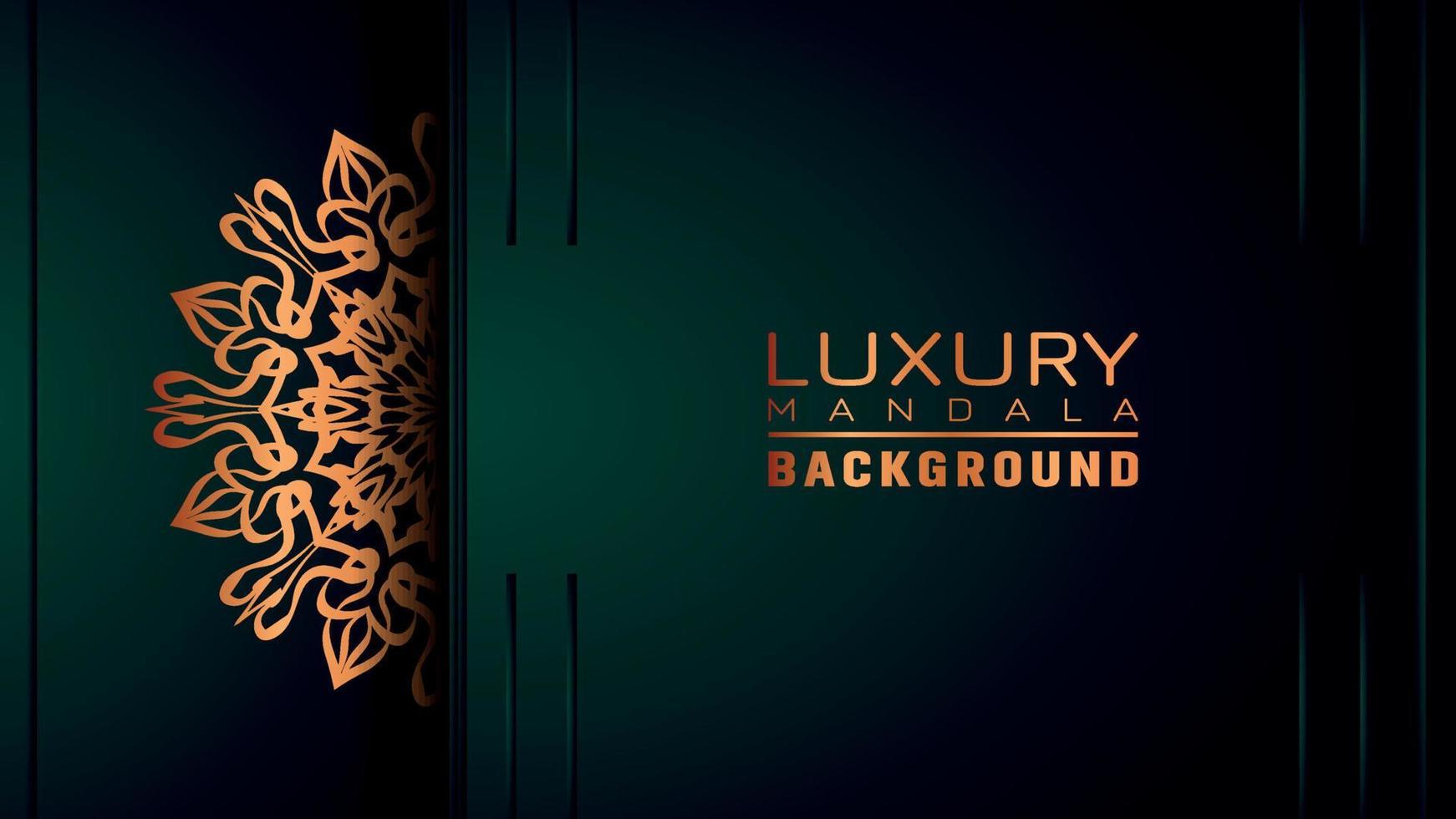 Luxury ornamental mandala background, arabesque style vector