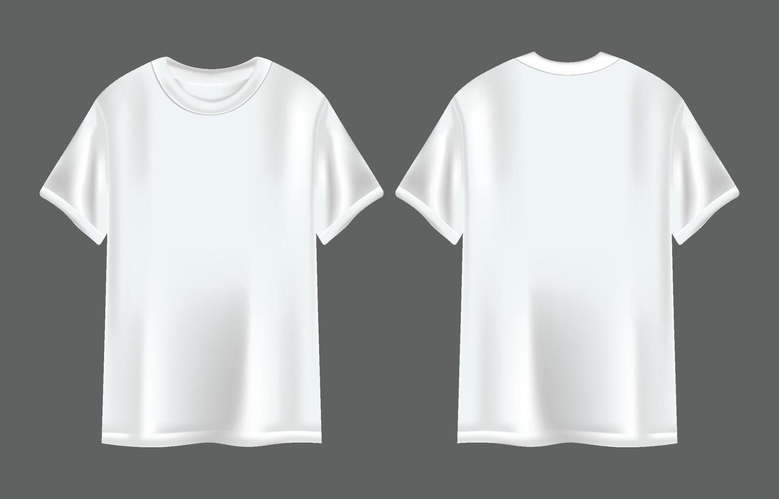 3D T-Shirt White Template vector