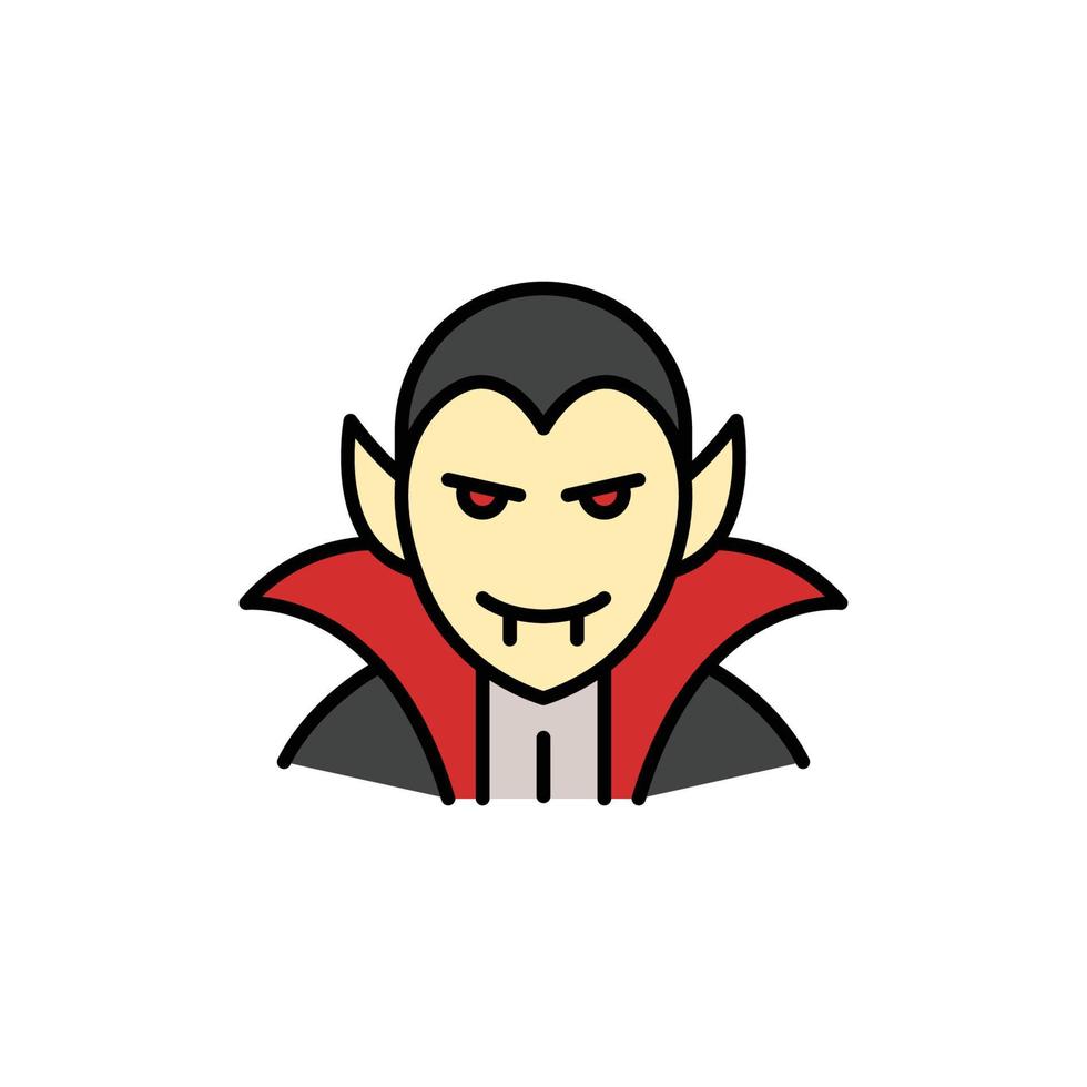 vampire icon. filled outline icon. vector
