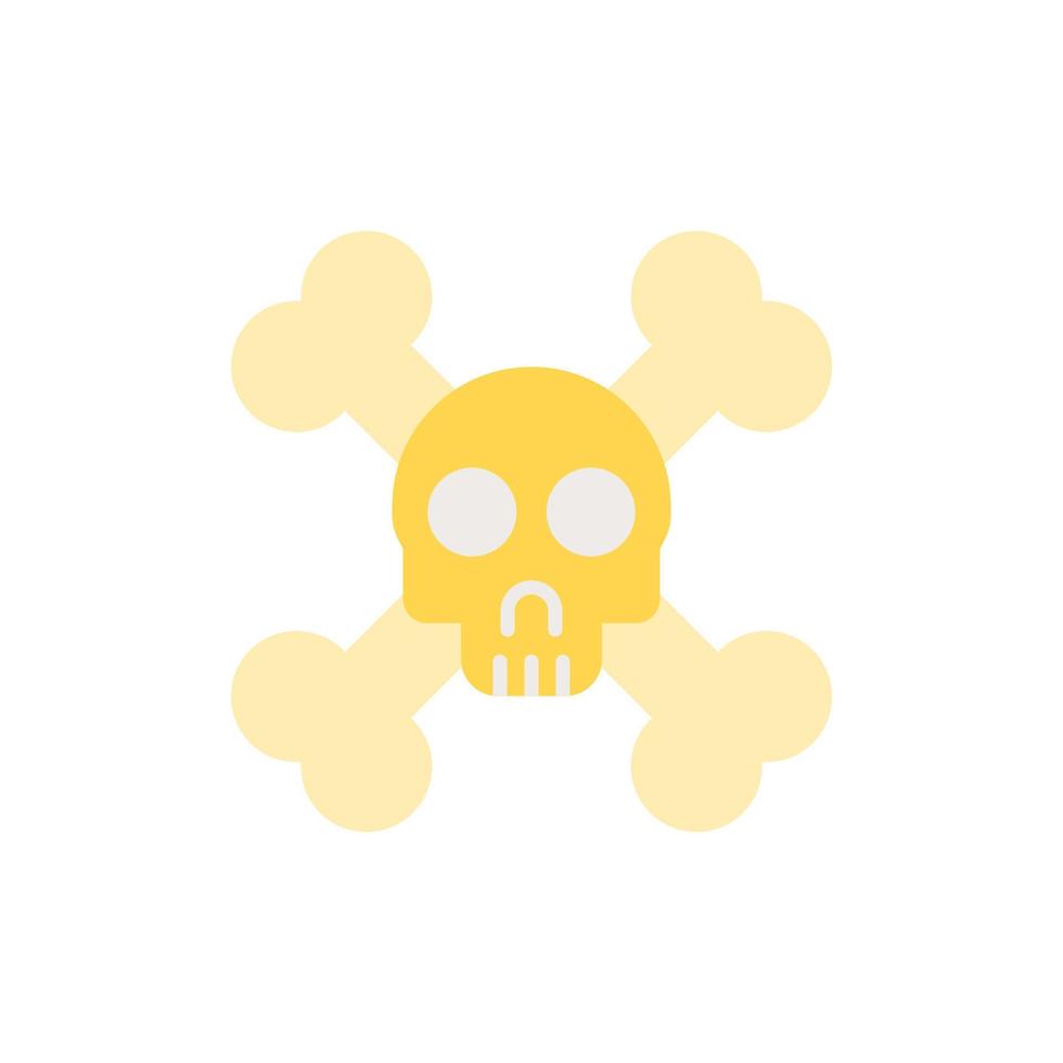 skull icon. flat icon. vector