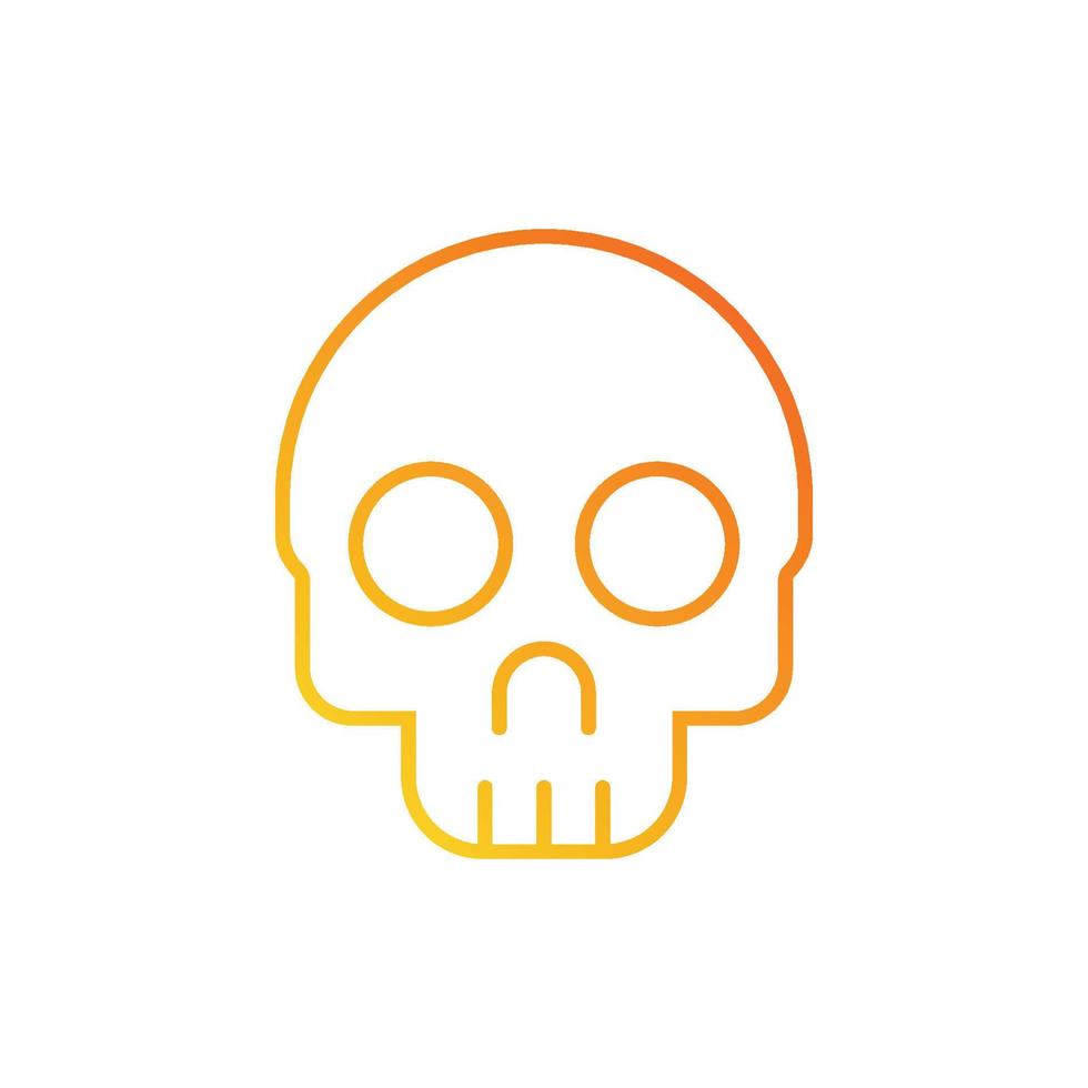 skull icon. gradient icon. vector