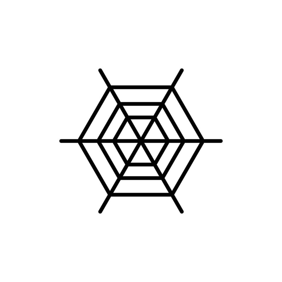 spider web. outline icon. vector