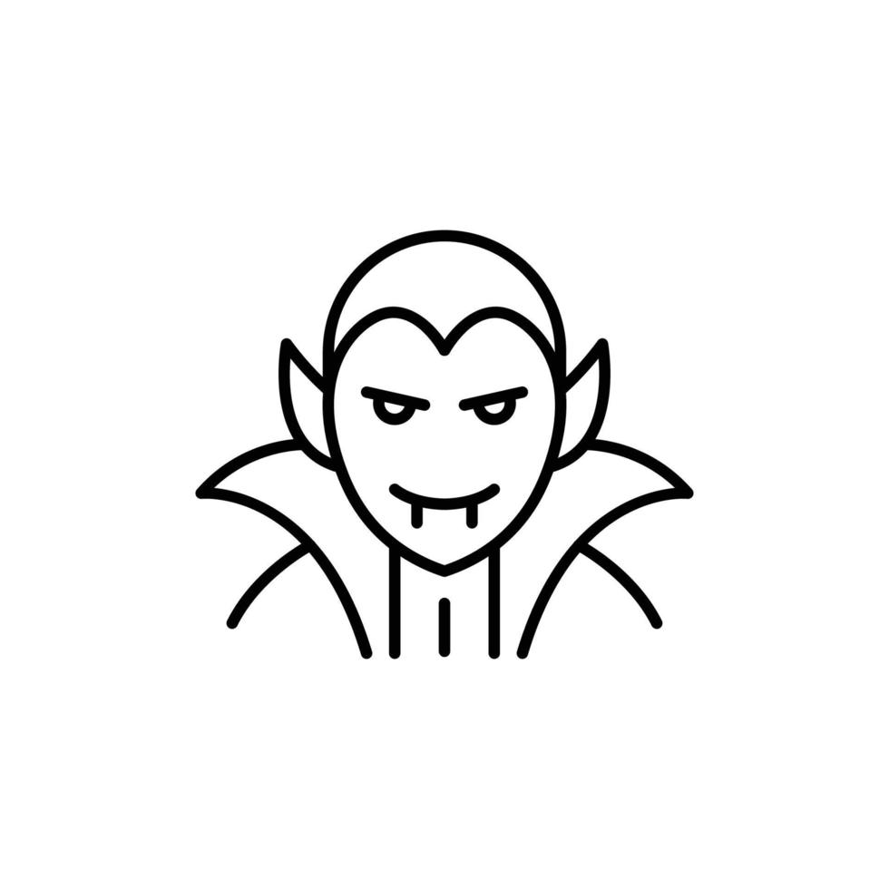 vampire icon. outline icon. vector