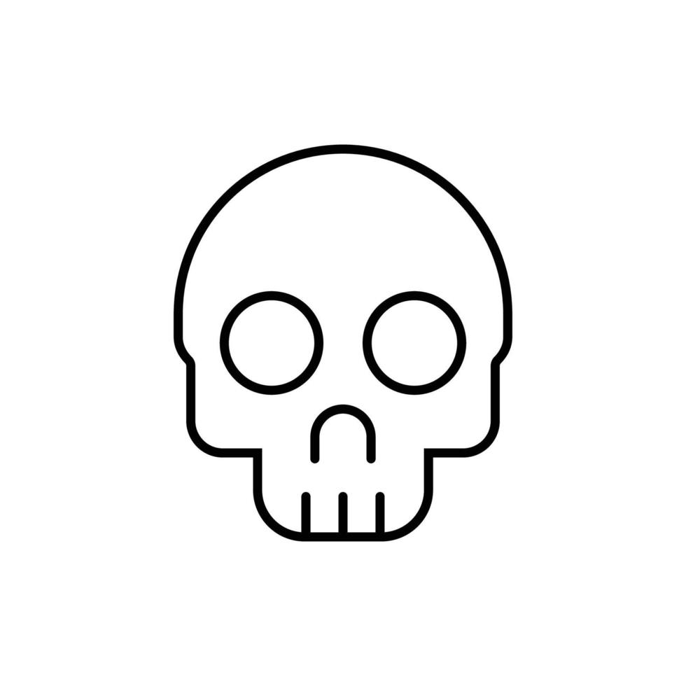 skull icon. outline icon. vector