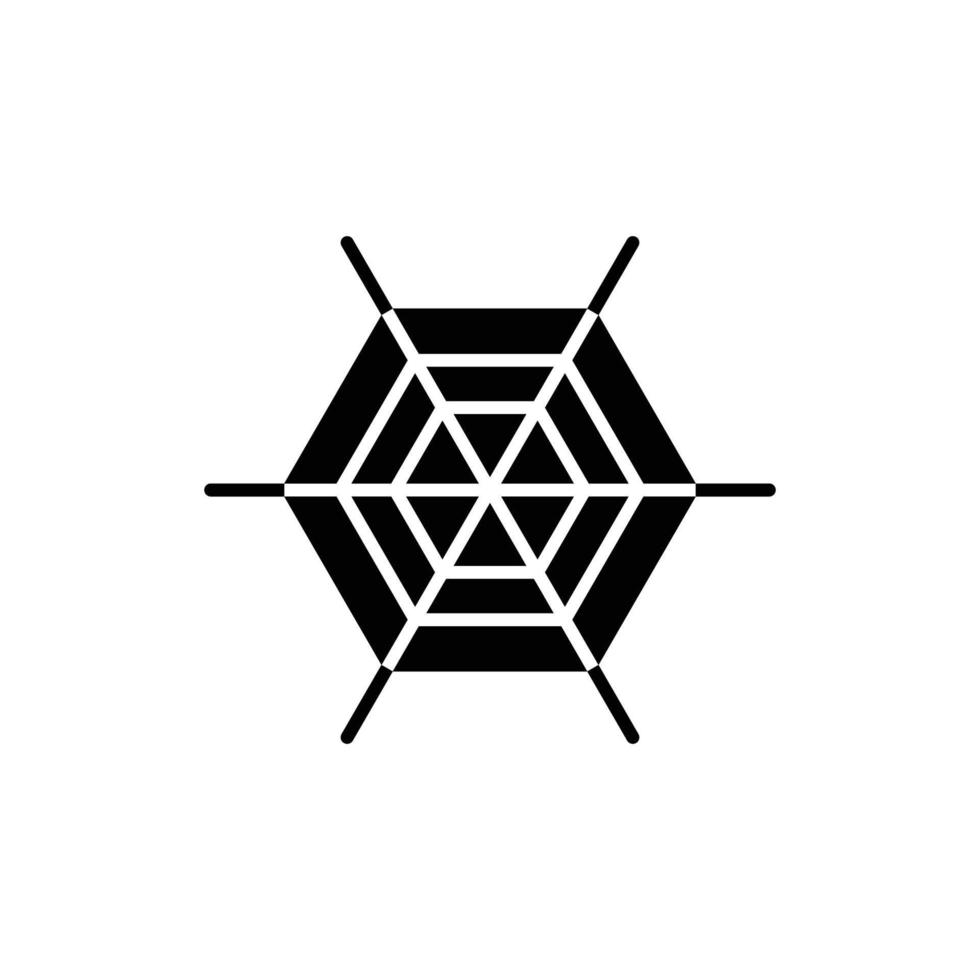 spider web. solid icon. vector
