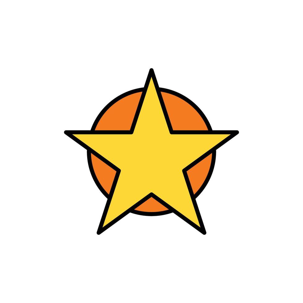 star icon. filled outline icon. vector