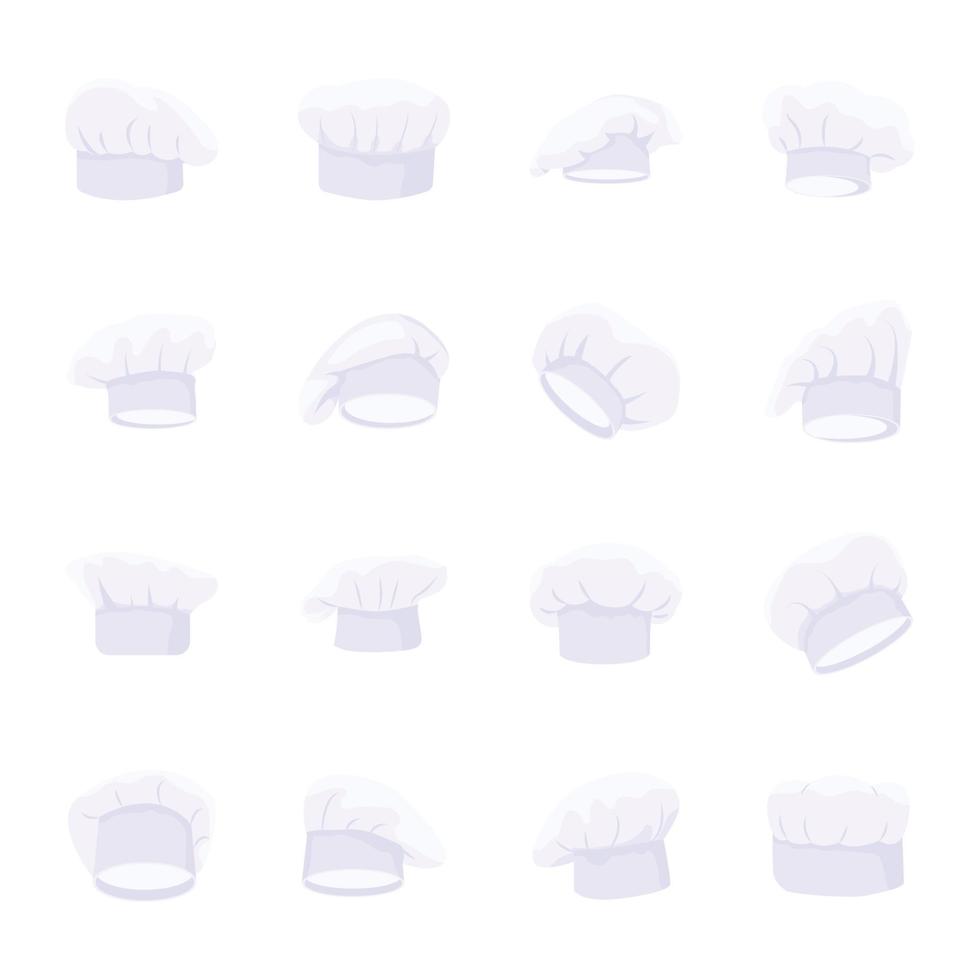 Trendy Collection of Chef Hats Flat Vectors