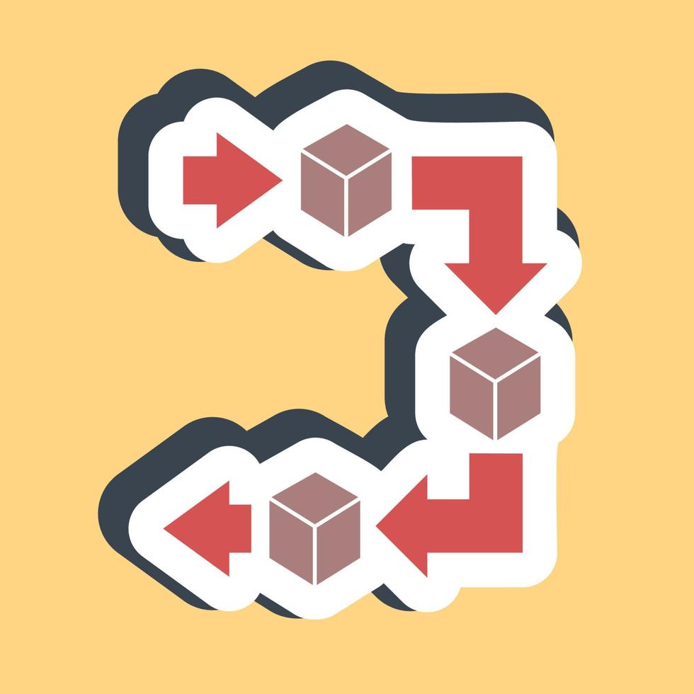 Sticker use fifo system. Packaging symbol elements. Good for prints, posters, logo, product packaging, sign, expedition, etc. vector