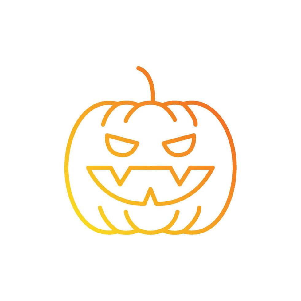 pumpkin icon. gradient icon. vector