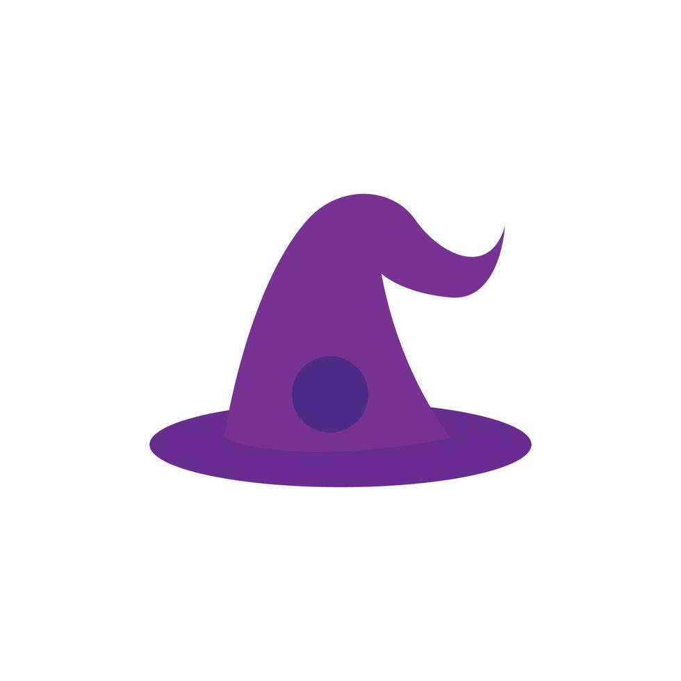 witch hat icon. flat icon. vector