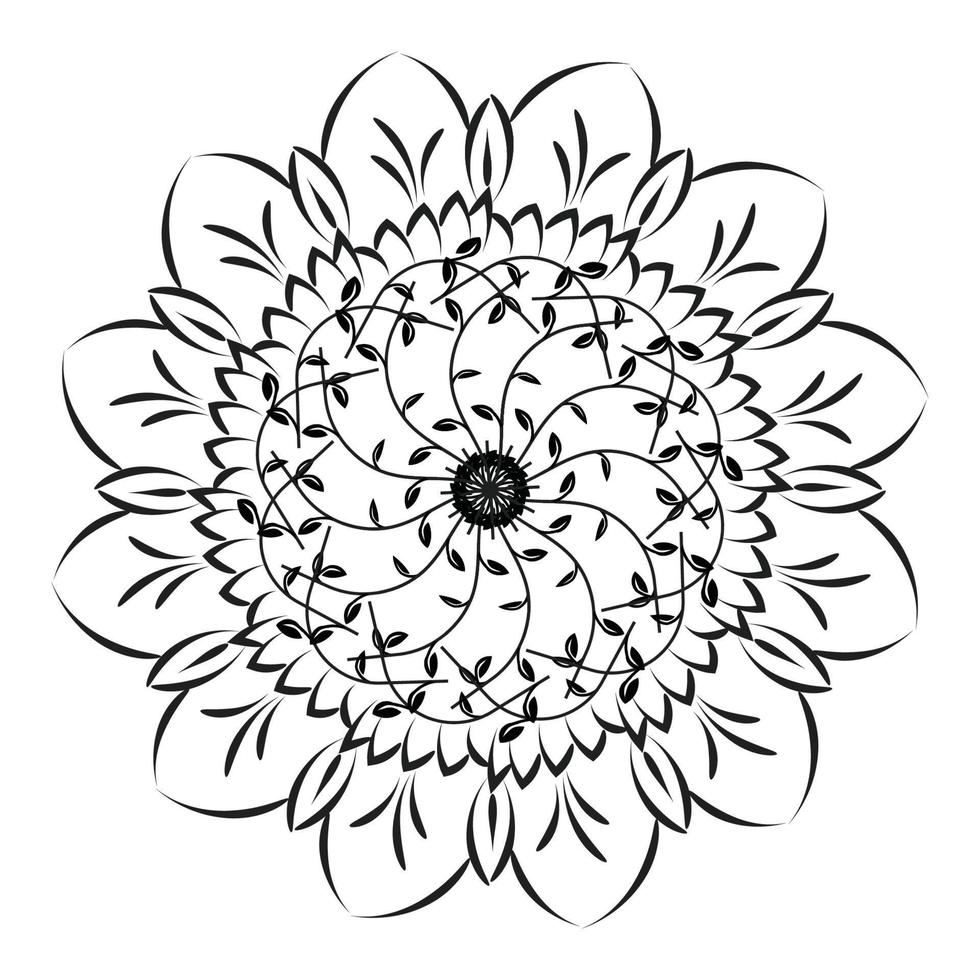 Mandala Art design in circle. Simple mandala design floral mandala art beautiful mandala artwork vector