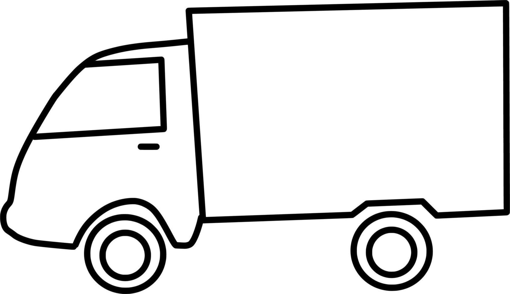 The van outline vector