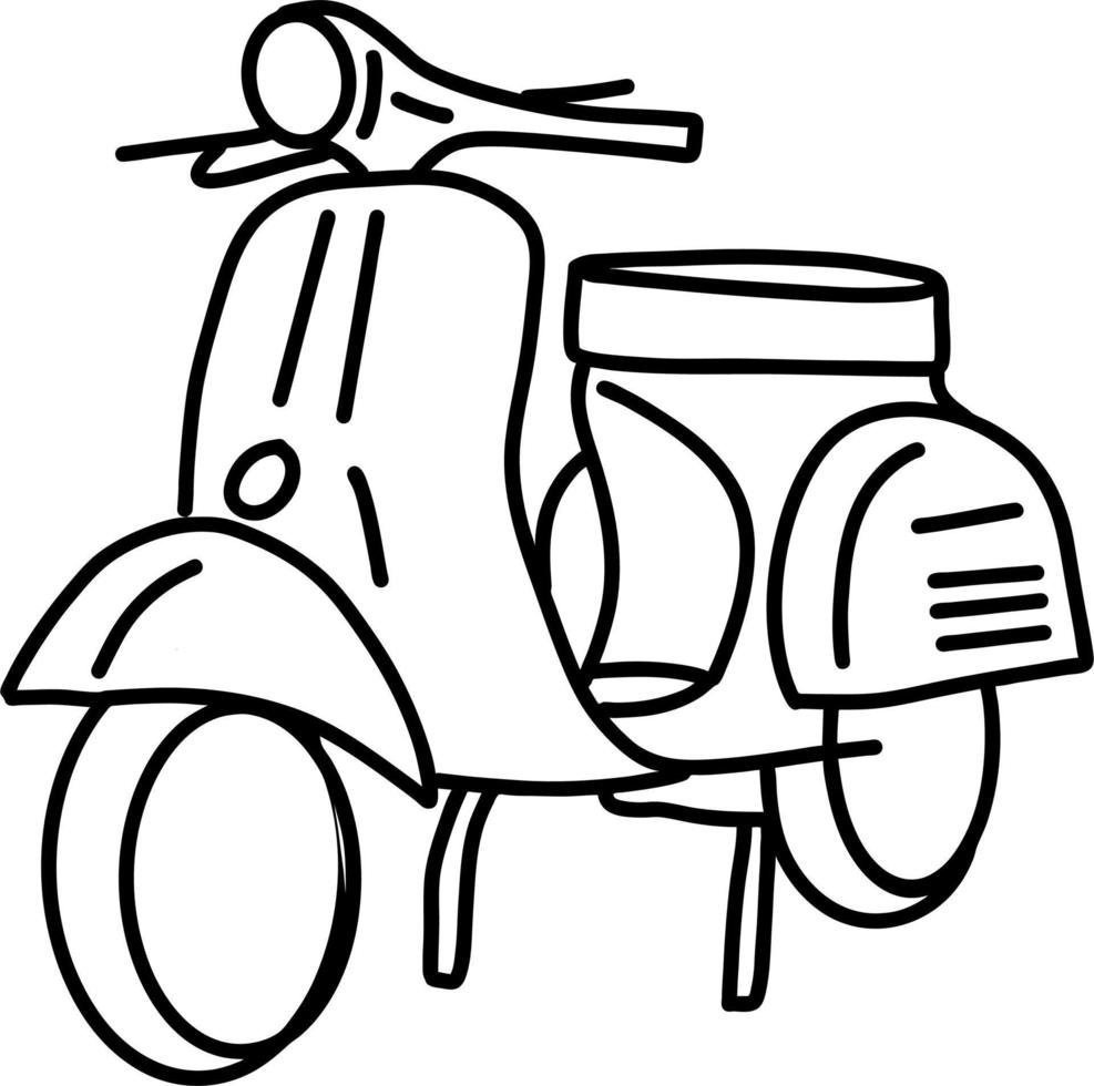 el motocicleta contorno vector