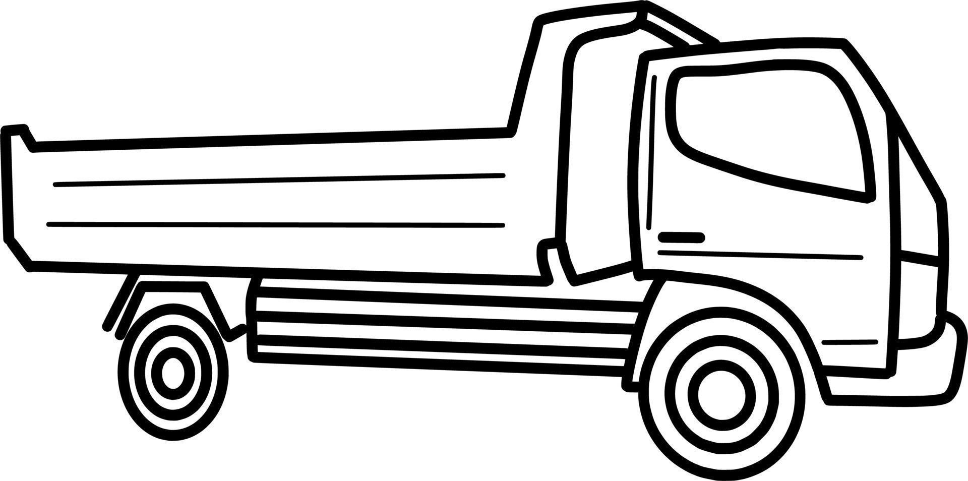 The truck outline vector