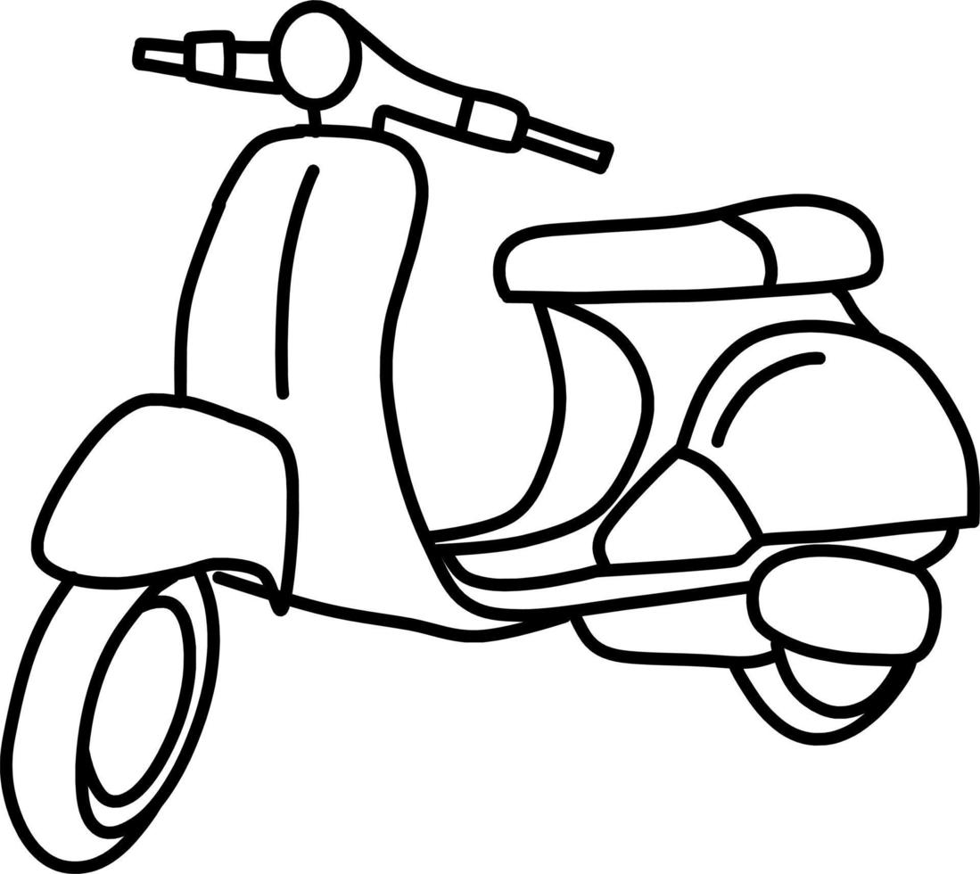 el motocicleta contorno vector