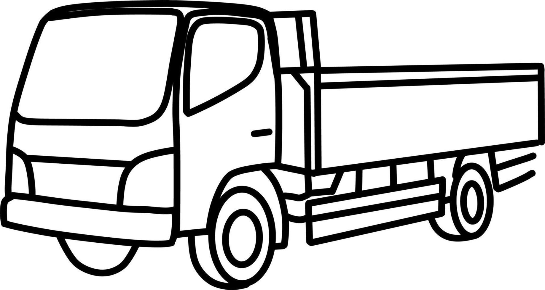 The truck outline vector