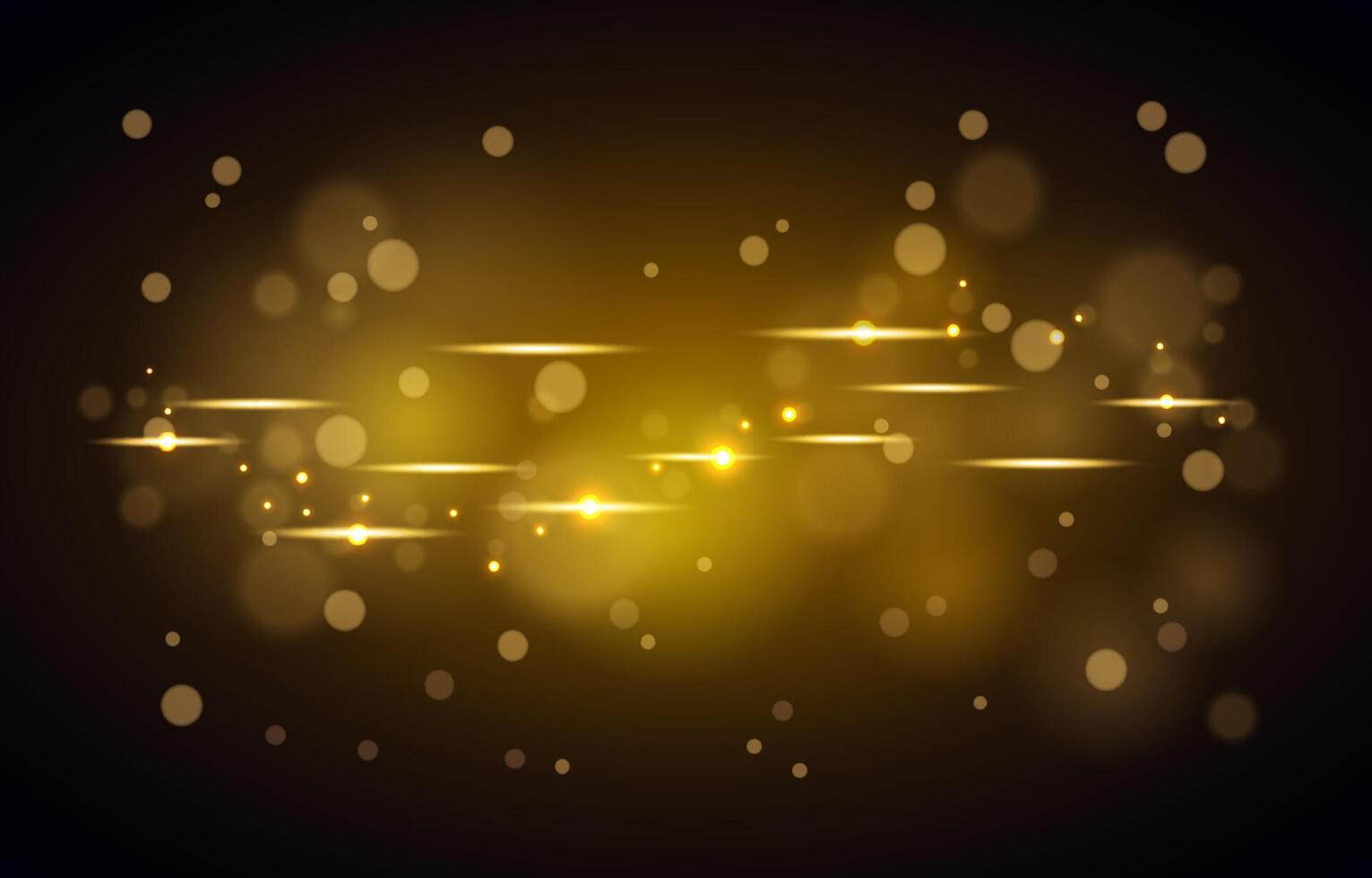 Golden Sparkle Bokeh Effect Background vector