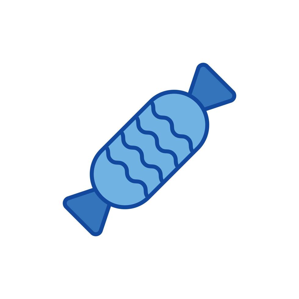 candy icon. blue icon vector