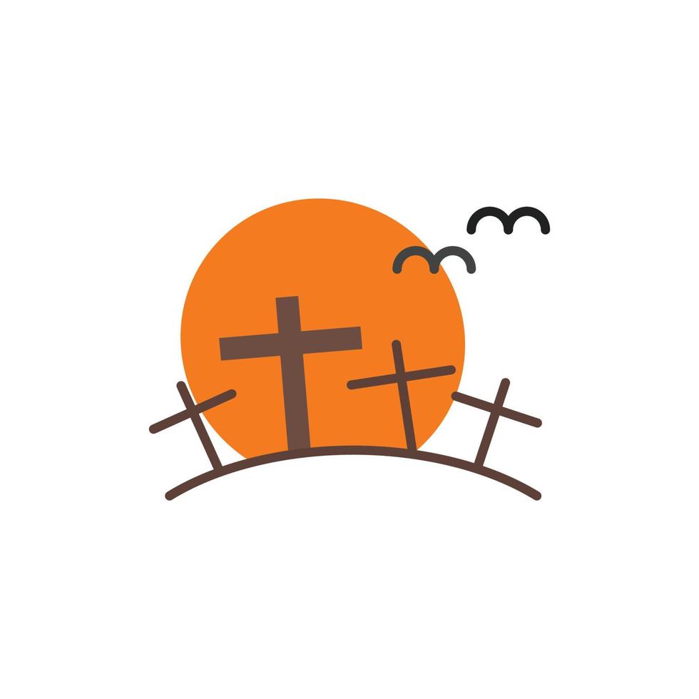 grave icon. flat icon. vector