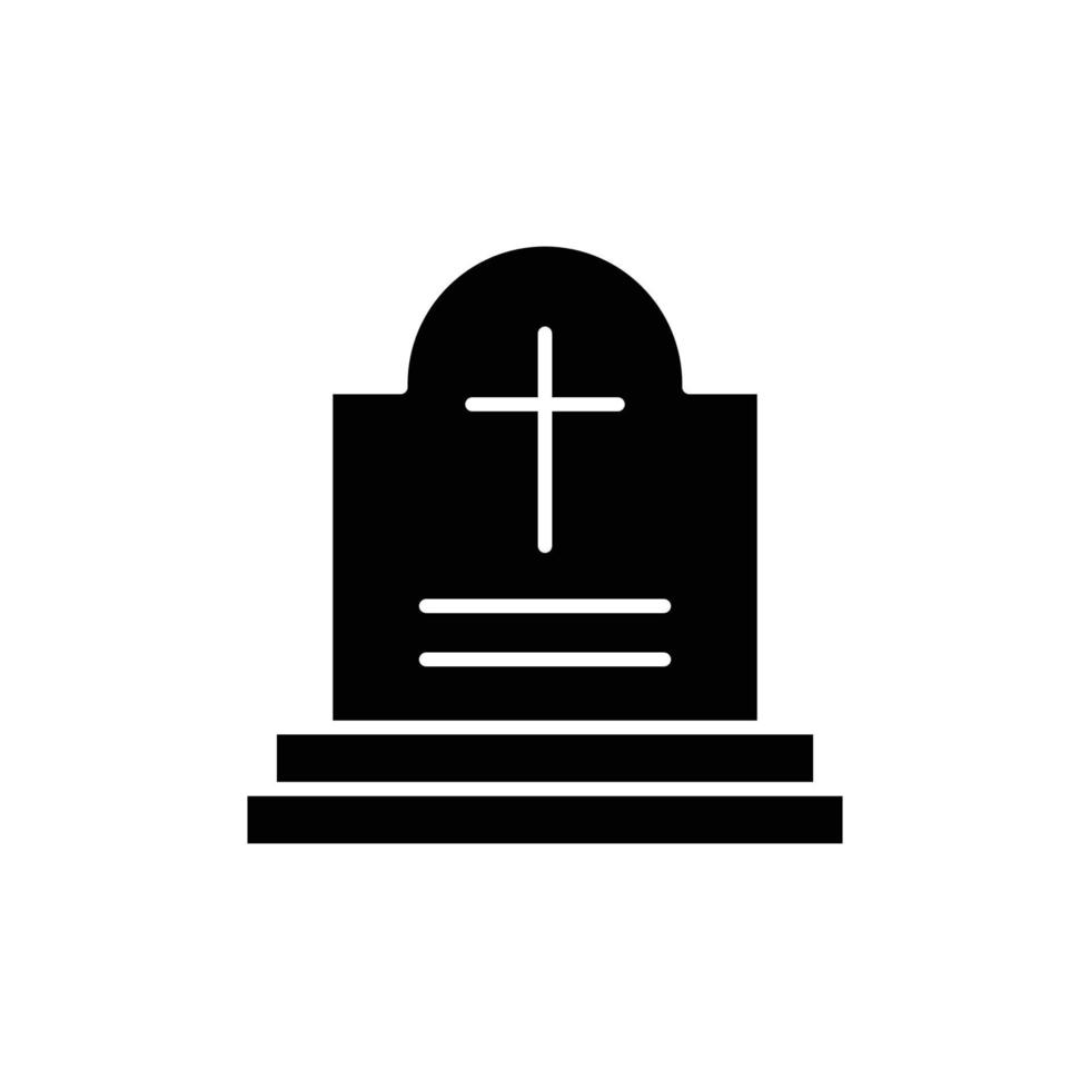 tombstone icon. solid icon. vector