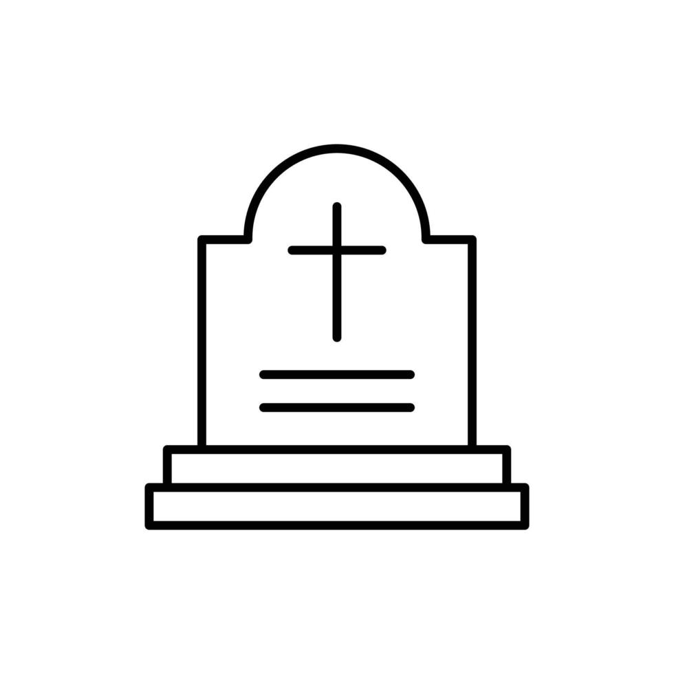 tombstone icon. outline icon. vector