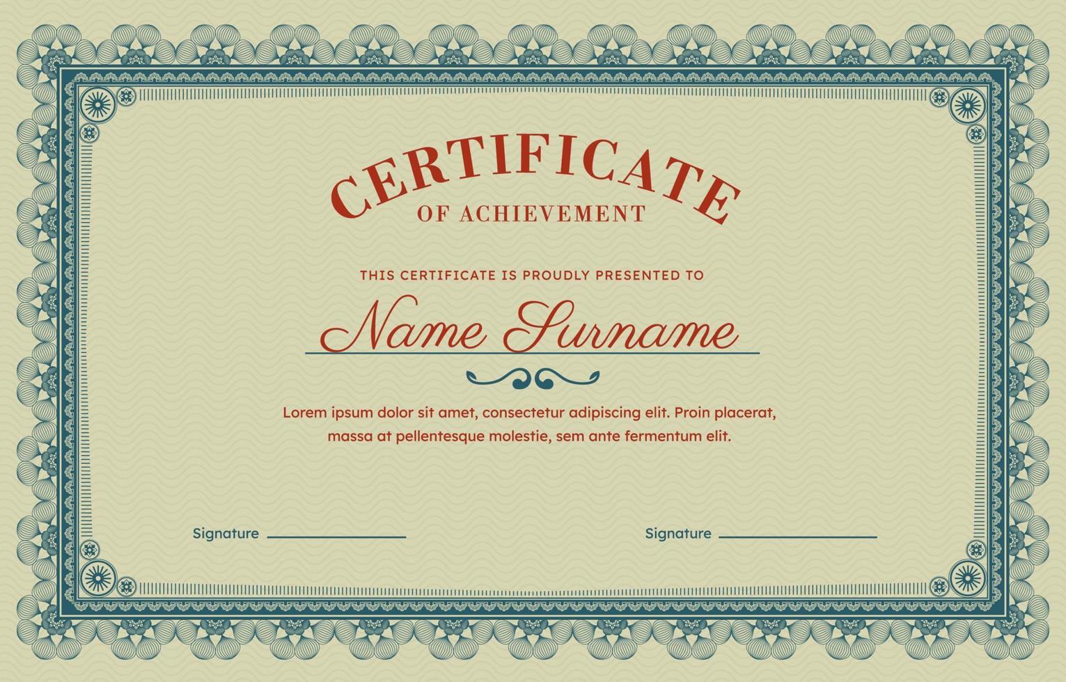 Vintage Certificate Background vector