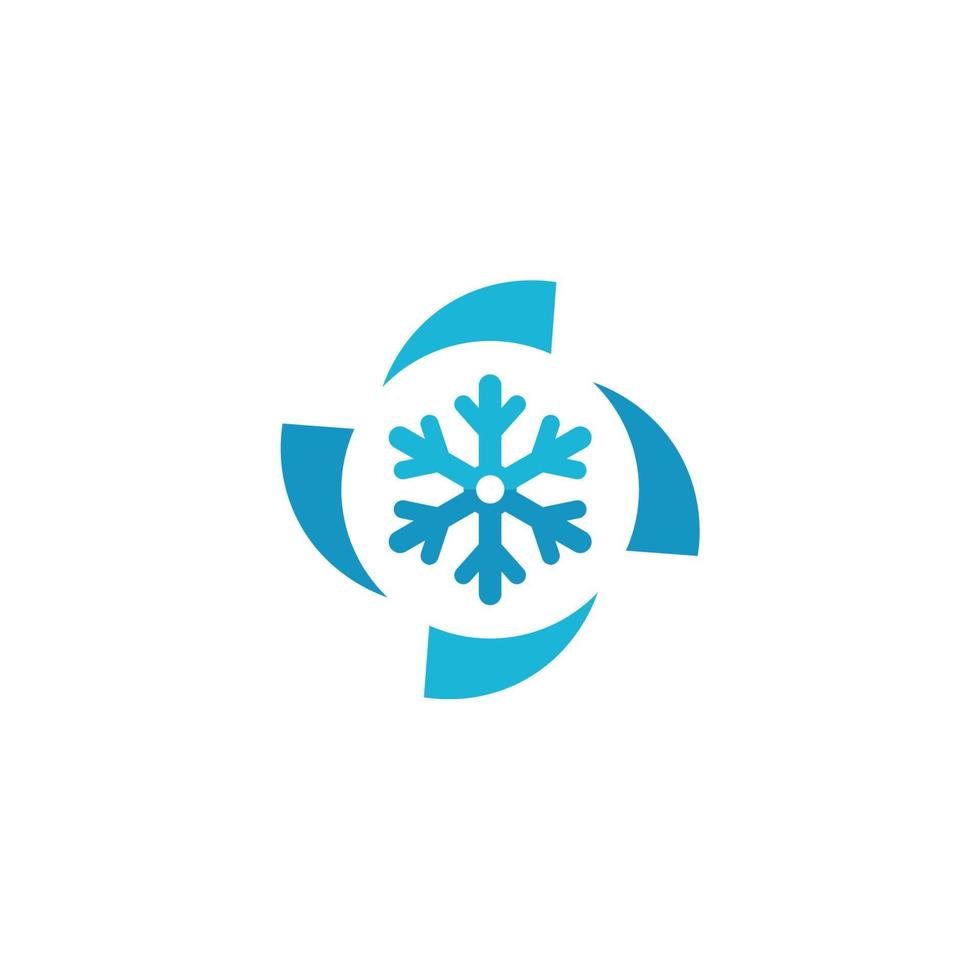 Air conditioning logo, ventilation system symbol vector