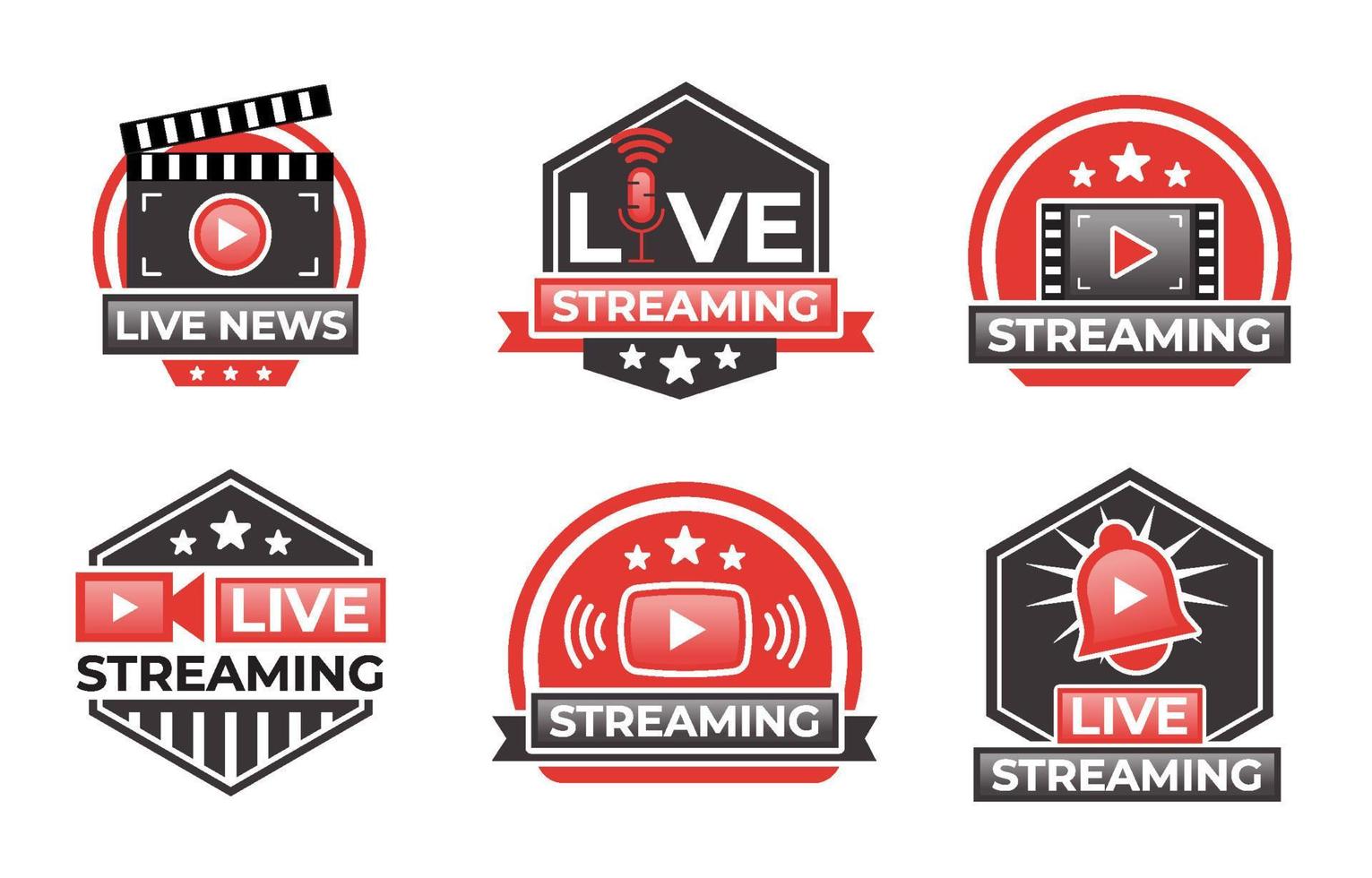 Streaming Live Badge vector