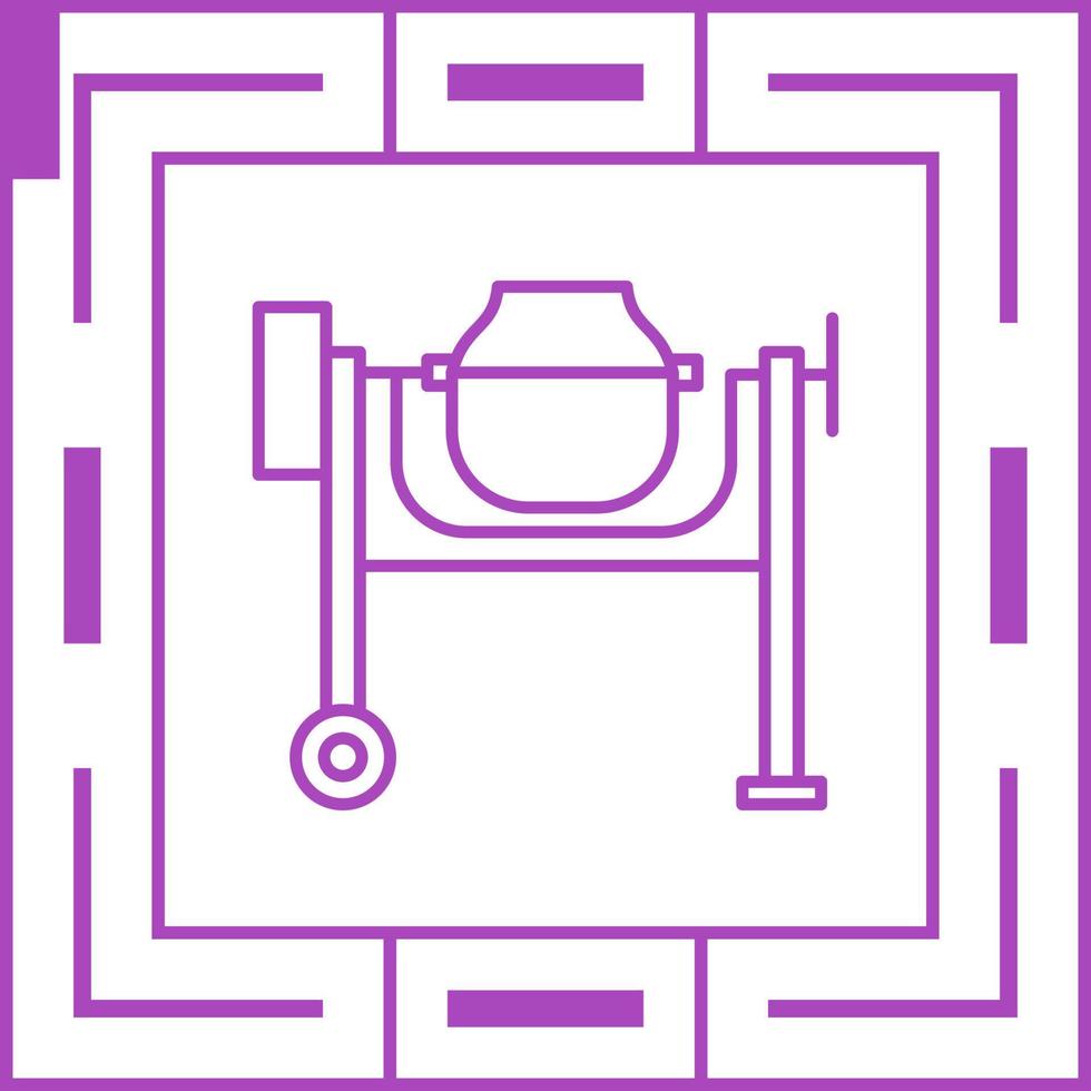 Cement Mixing Vector Icon