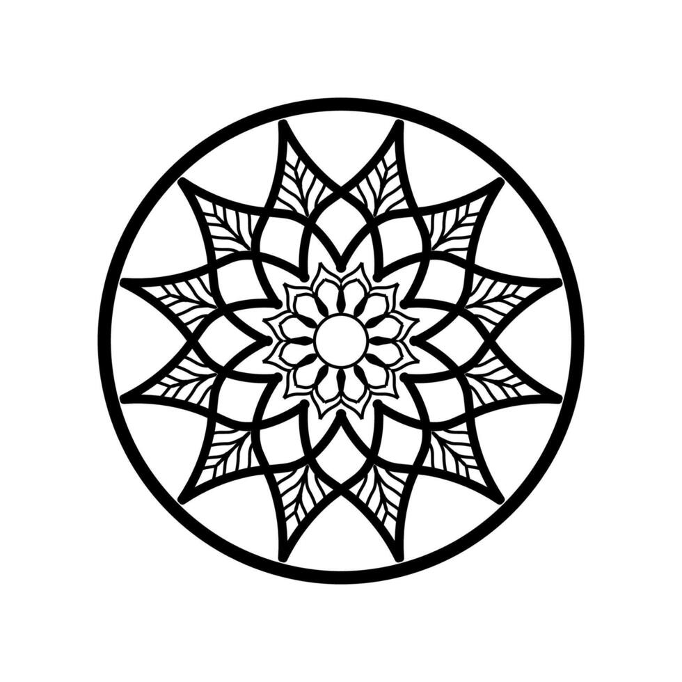 mandala and ornamenatal design for coloring page vector