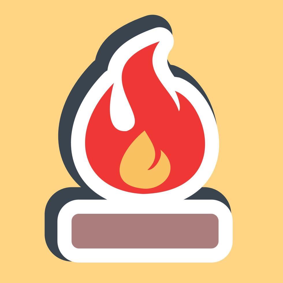 Sticker flamable. Packaging symbol elements. Good for prints, posters, logo, product packaging, sign, expedition, etc. vector