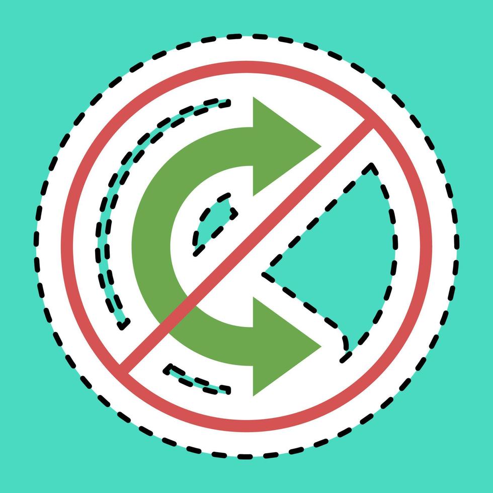 Sticker line cut do not roll. Packaging symbol elements. Good for prints, posters, logo, product packaging, sign, expedition, etc. vector