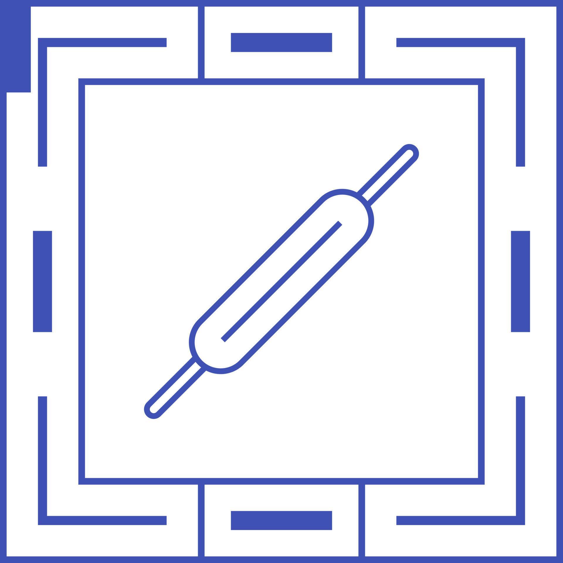 Roller Pin Vector Icon 23152344 Vector Art at Vecteezy