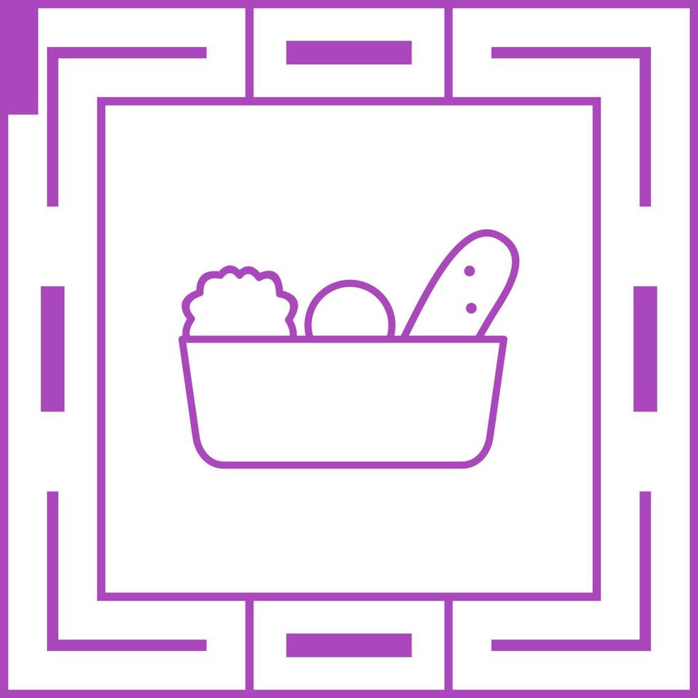 Vegetable Basket Vector Icon