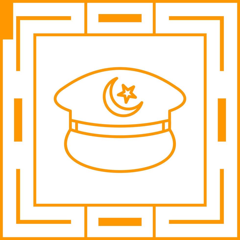 icono de vector de sombrero militar