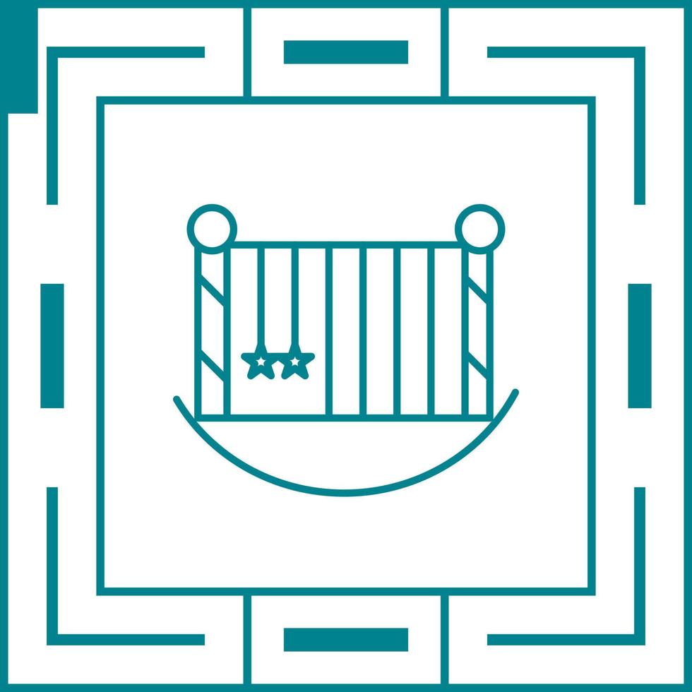 Baby Cot Vector Icon