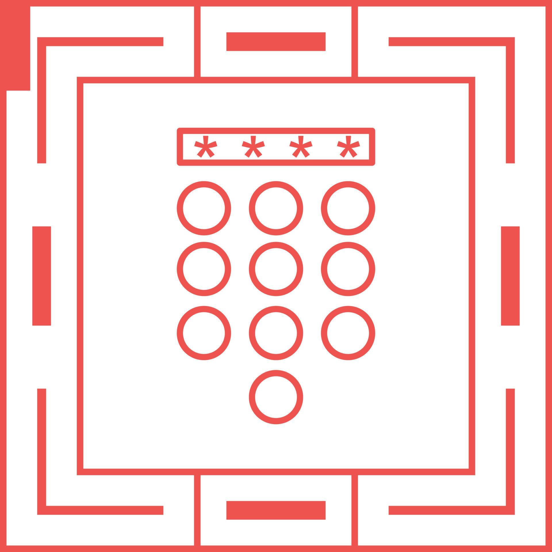 Passcode Lock Vector Icon 23153747 Vector Art at Vecteezy