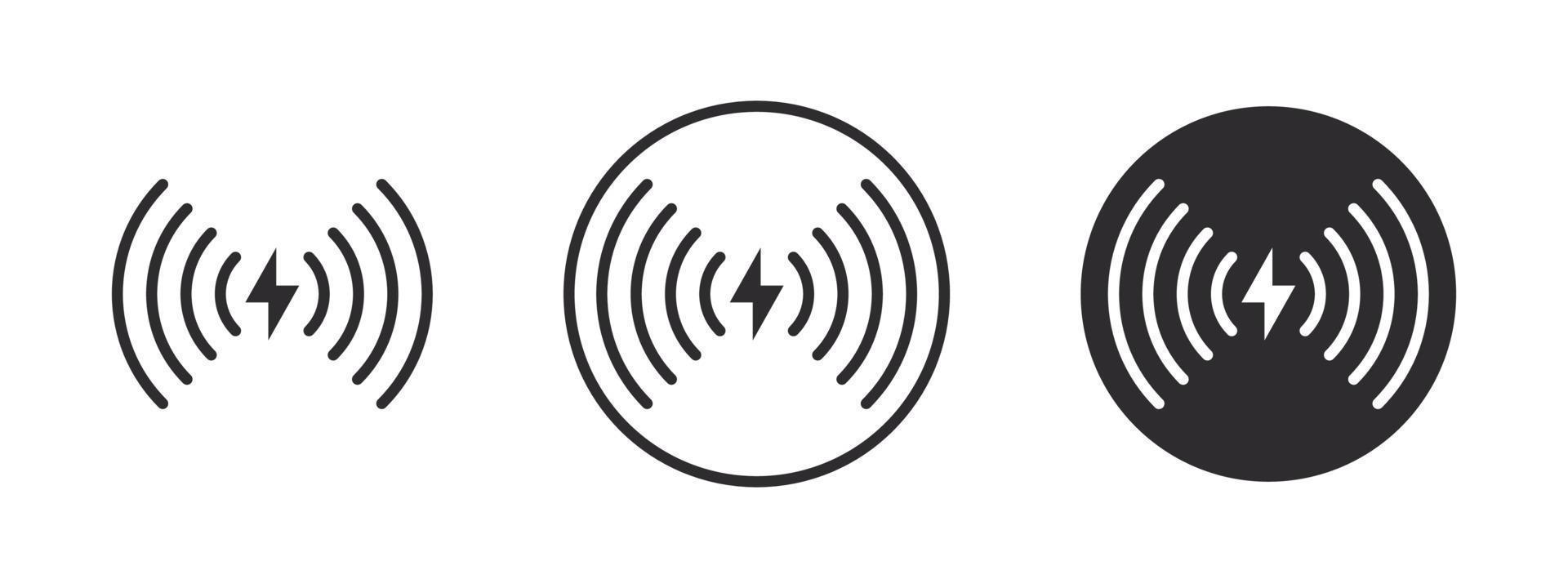 Wireless charger icons concept. Phone charge simple illustration. Vector scalable graphics