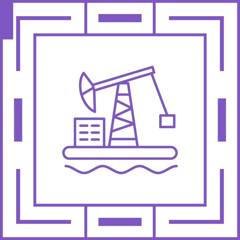 Oil Platform Vector Icon