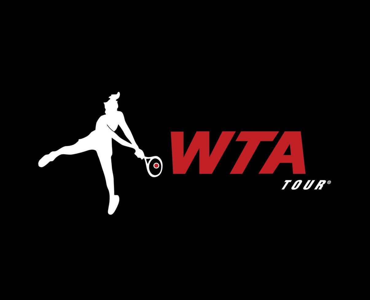 wta excursión logo símbolo mujer tenis asociación diseño vector resumen ilustración con negro antecedentes