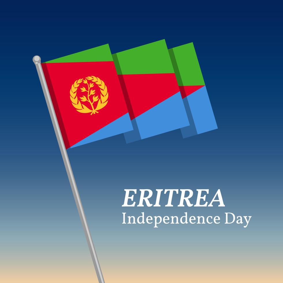 Eritrea Independence day design template with flag vector