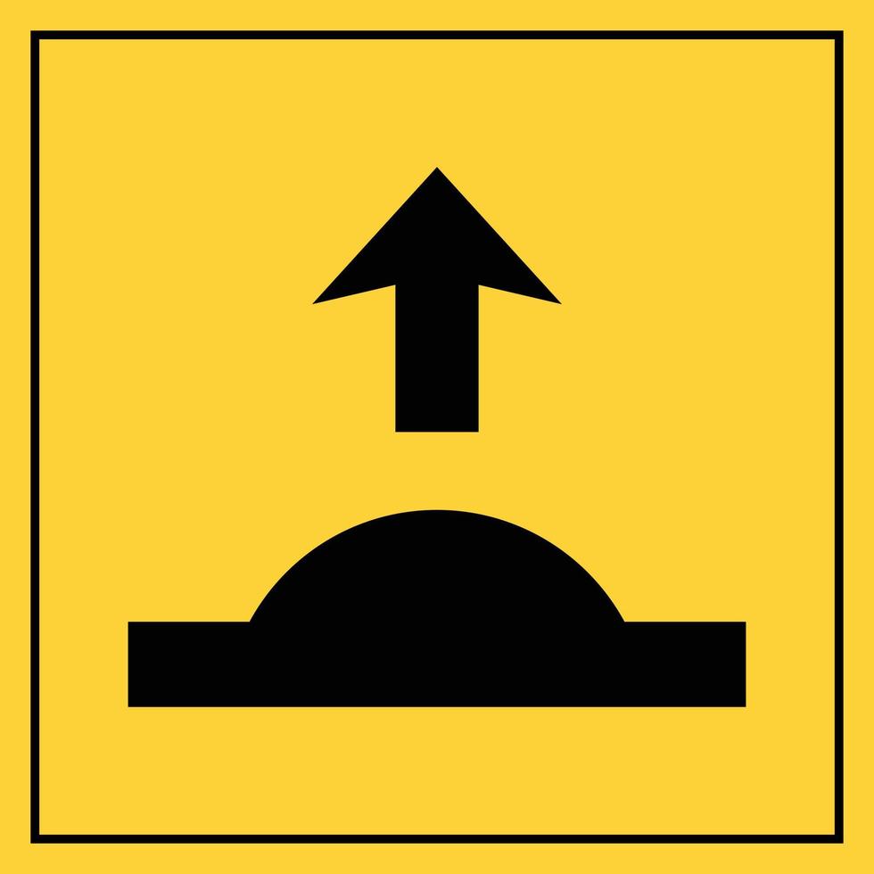 Caution. Speed Bumps Ahead. Road Humps Ahead Sign vector