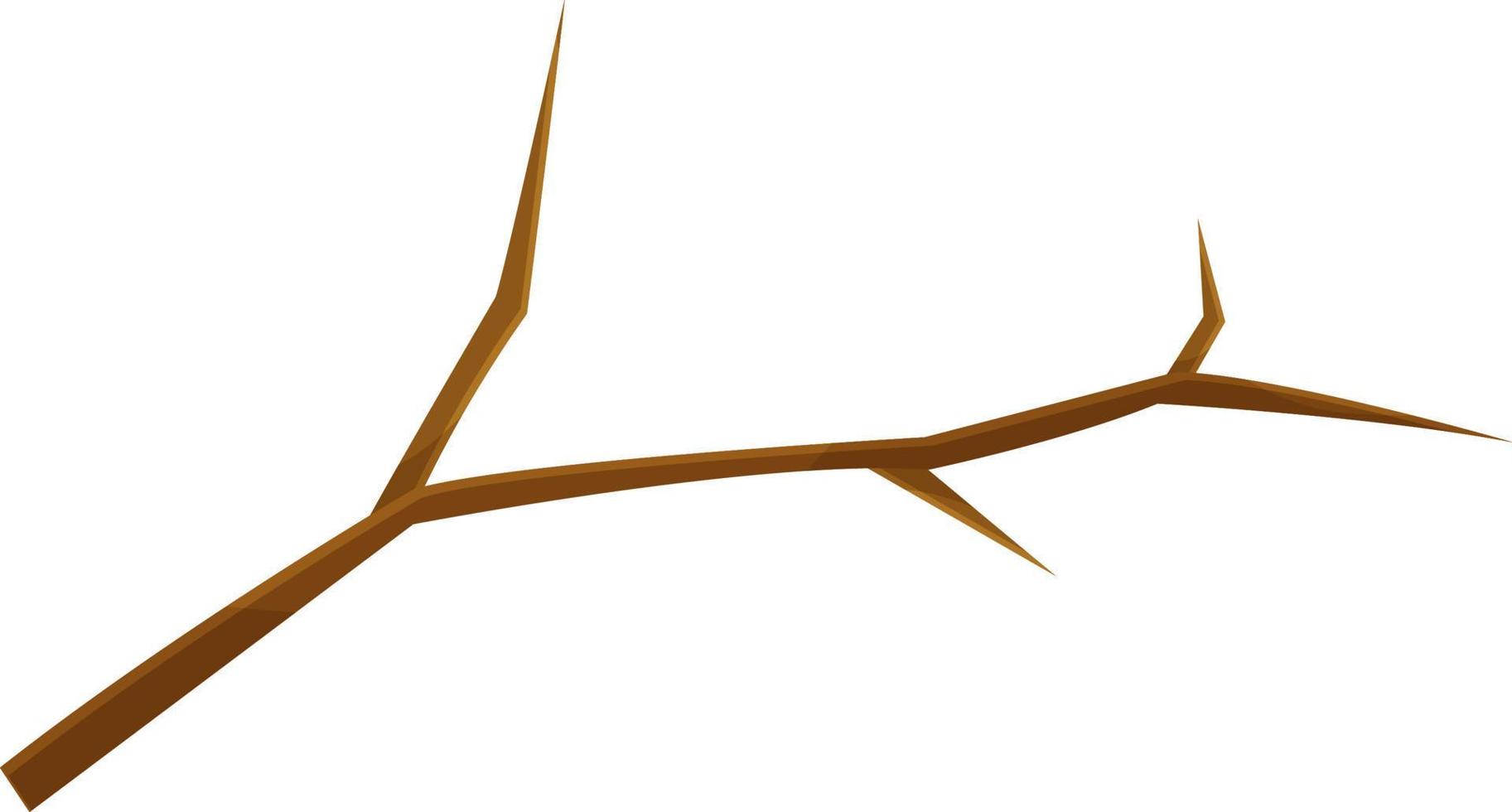 vector illustration of a tree branch, a broken branch, a wooden knot
