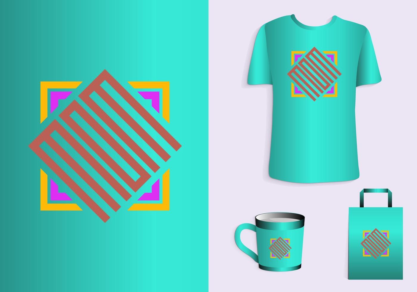 Mom t shirt design. Typography t-shirt, tote bag, and cup design for merchandise and print. Mock-up templates included vector