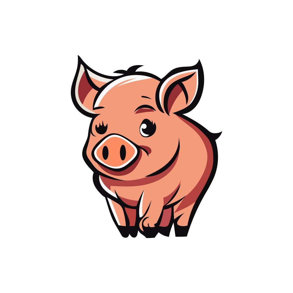 little pig vector logo