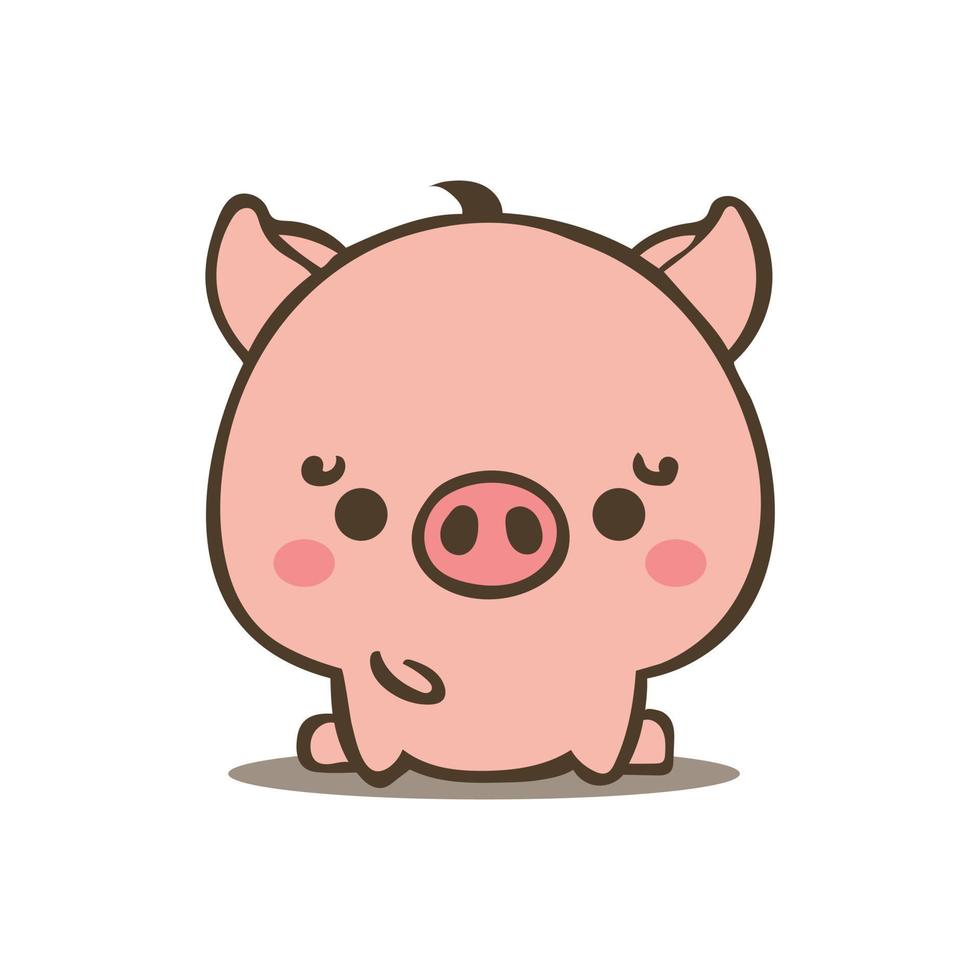 little pig vector animal logo