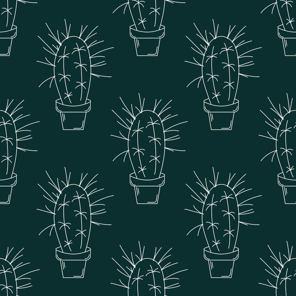 sin costura modelo con cactus en ollas describir, estetsonia vector